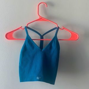 SETactive crop top blue teal